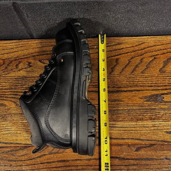 Y2K 90s Vintage FADED GLORY Chunky Black Lace Up Platform Boots Women’s 6.5 - Picture 7 of 8